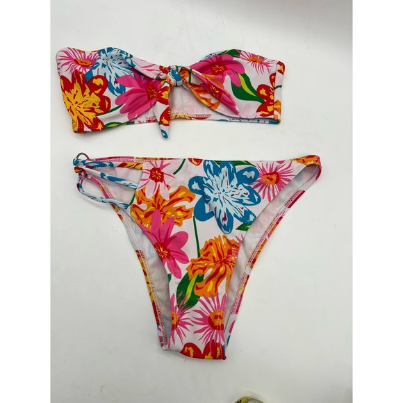 New 2 Piece Tropical Print Bikini in Sz Small - Picture 4 of 8